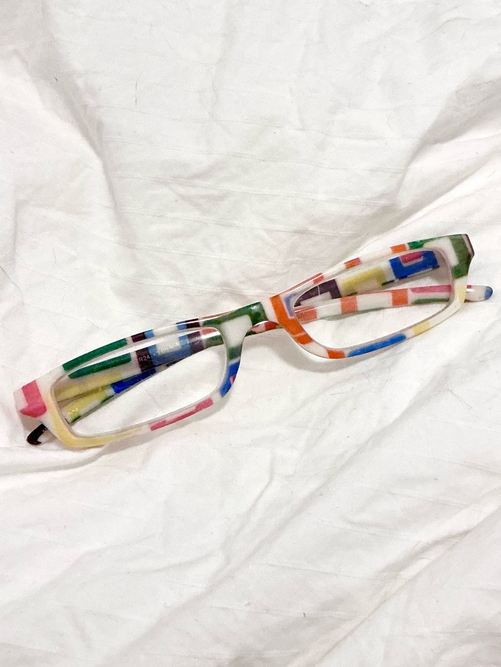Y2k vintage geometric Multicolour eye Glasses frames rectangle mini siren